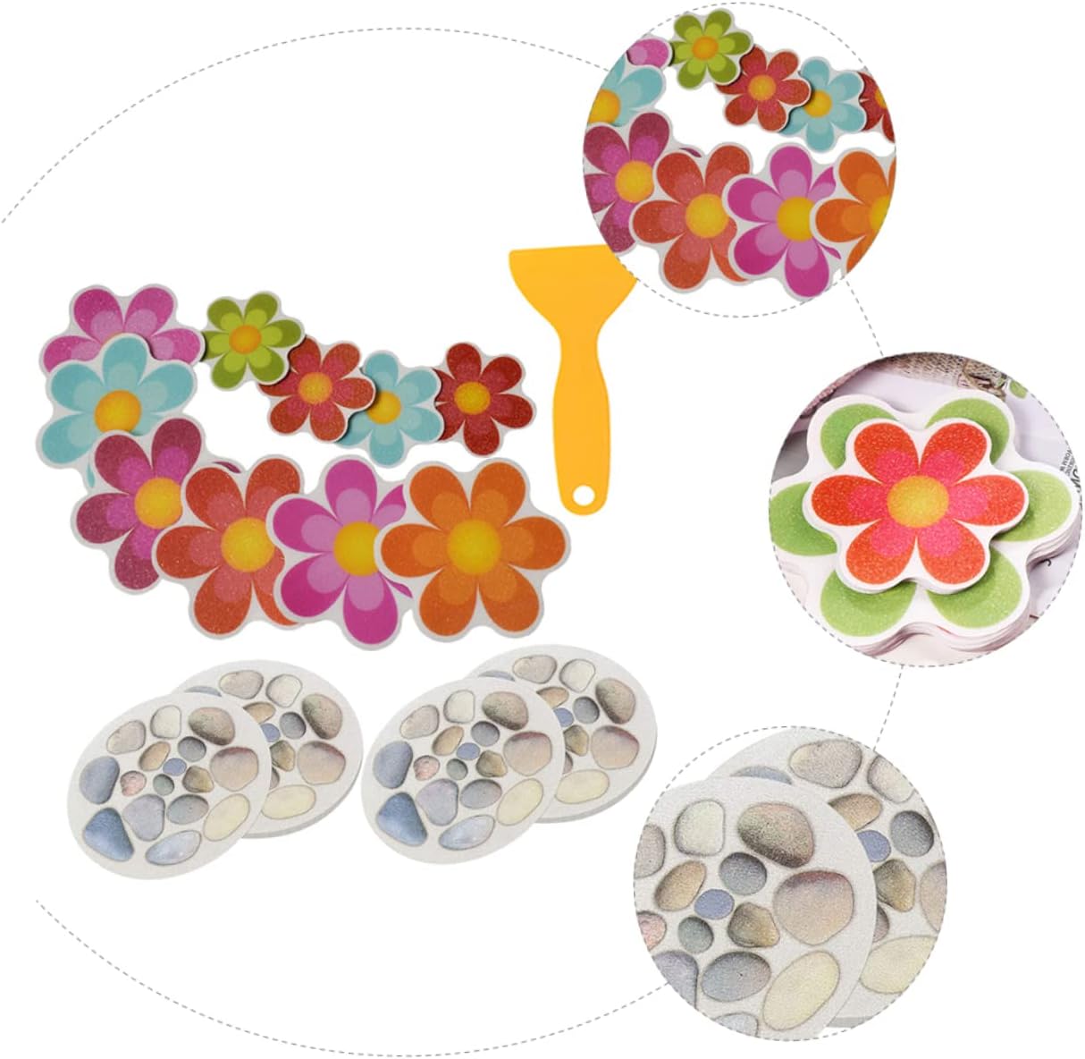 VOSAREA 14Pcs Bath Safety Stickers for Showers and Pools
