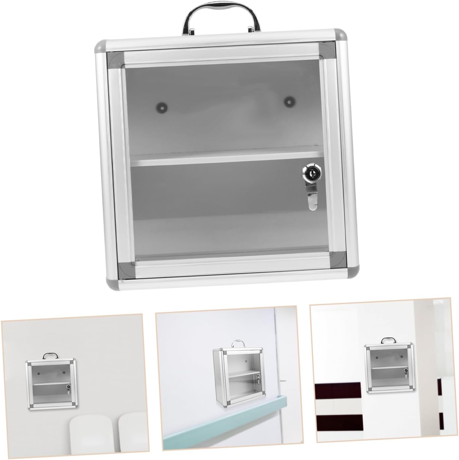 Amosfun Wall Medicine Cabinet Organizer with Multiple Compartments 1