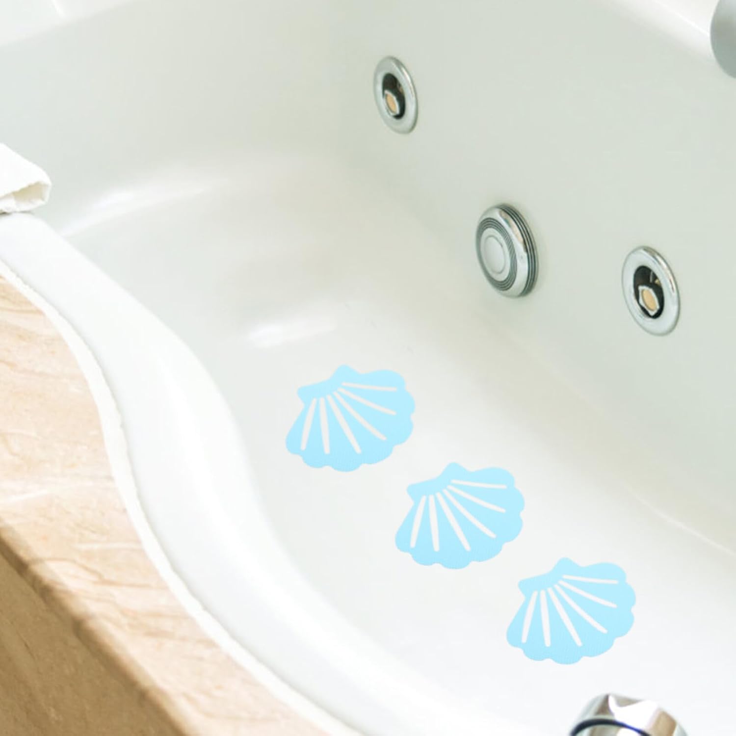 ABOOFAN 12pcs Shell-Shaped Non-Slip Bath Stickers