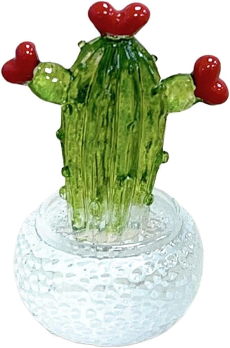 Nudsfuii Small Cactus Statue - Decorative Sculpture for Home Office