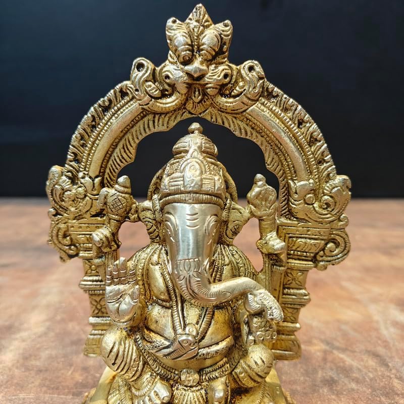 Statuestudio Brass Ganesha Statue for Home Temple and Diwali