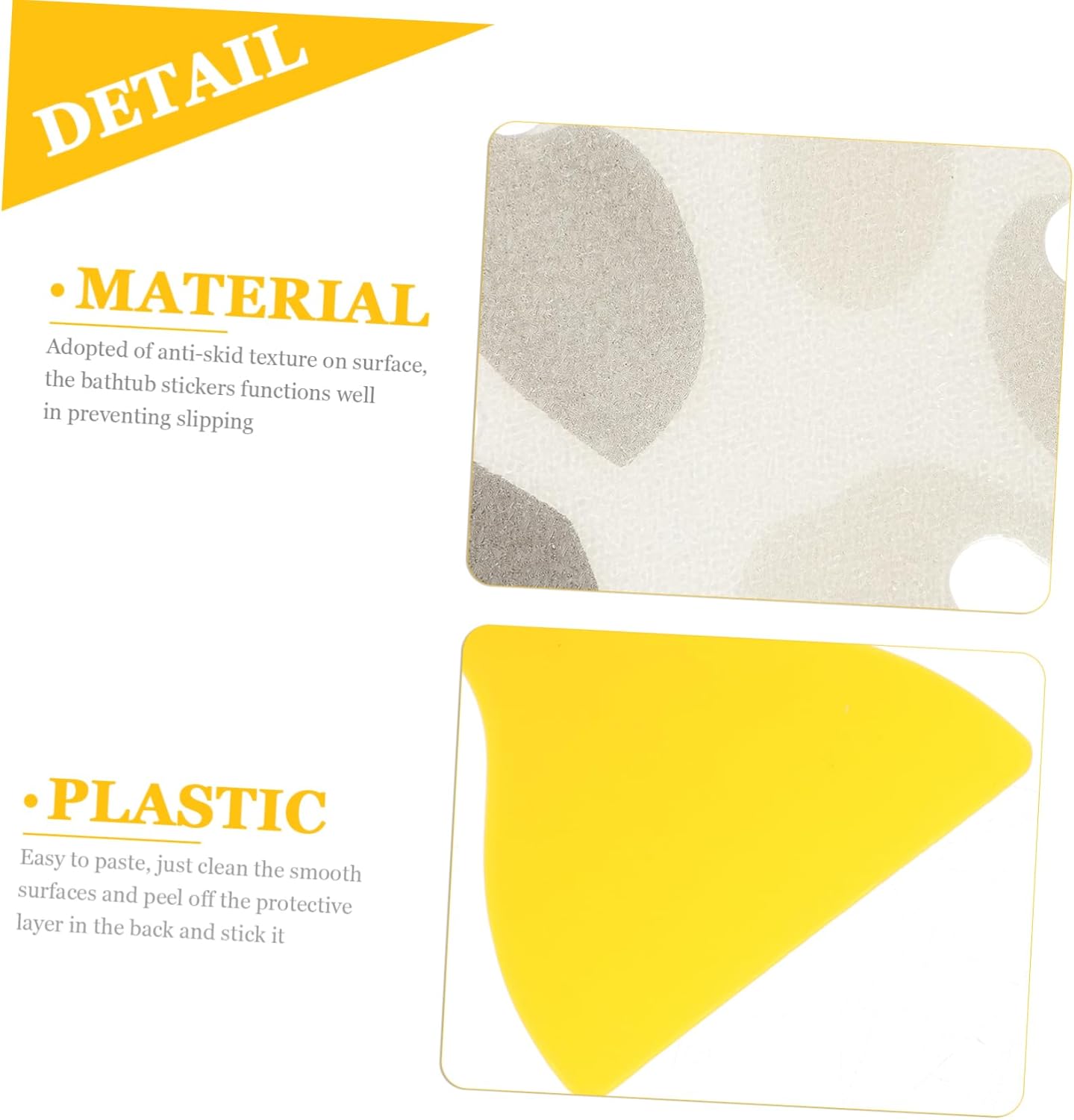 Ciieeo Rubber Non-Slip Bathtub Mats with Floral Decals