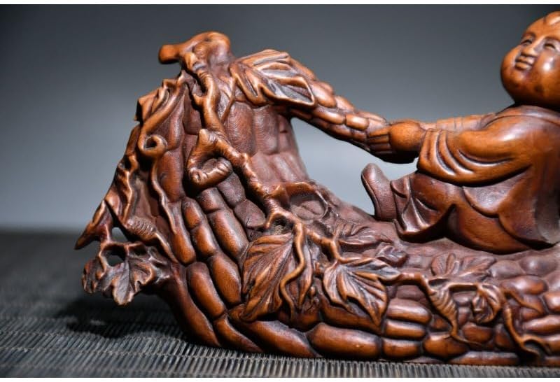 LimpaC Handmade Boxwood Bittermelone Statue Decor