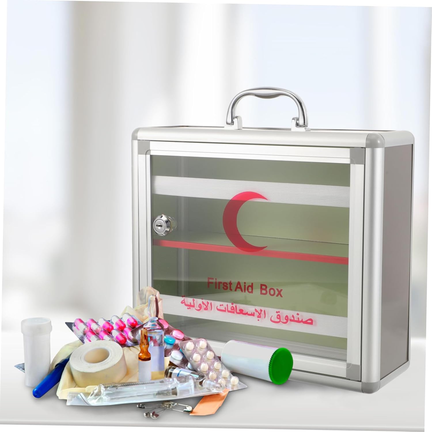 FOYTOKI Emergency First Aid Box Wall Mounted Medicine Cabinet