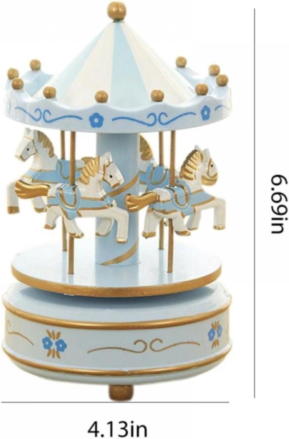 Merry-Go-Round Music Box Sculpture for Home Decor