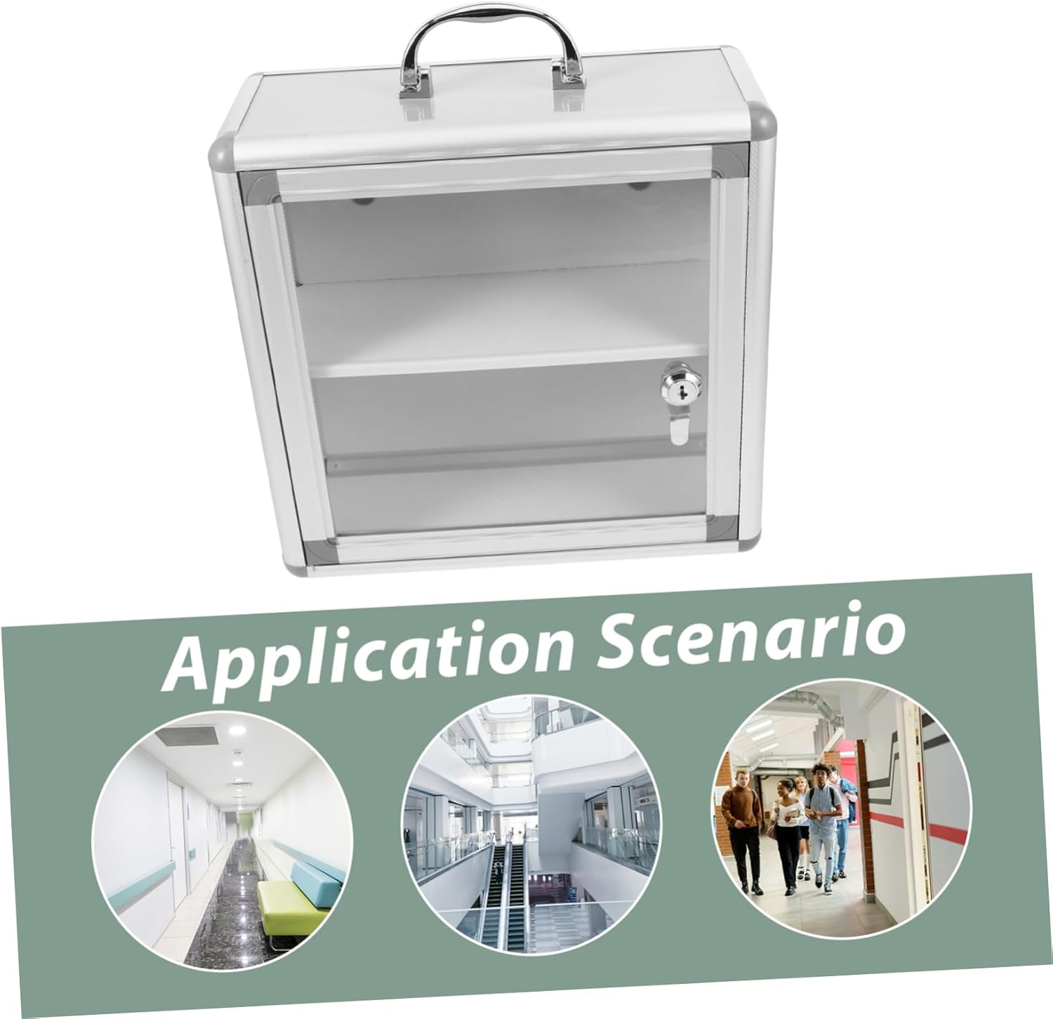 Wall Mounted Medicine Cabinet with Transparent Panel
