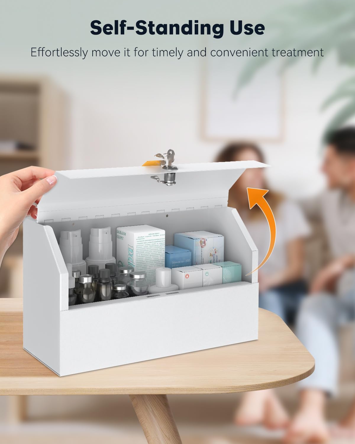 Uniclife Wall Medicine Cabinet with Key Lock 1