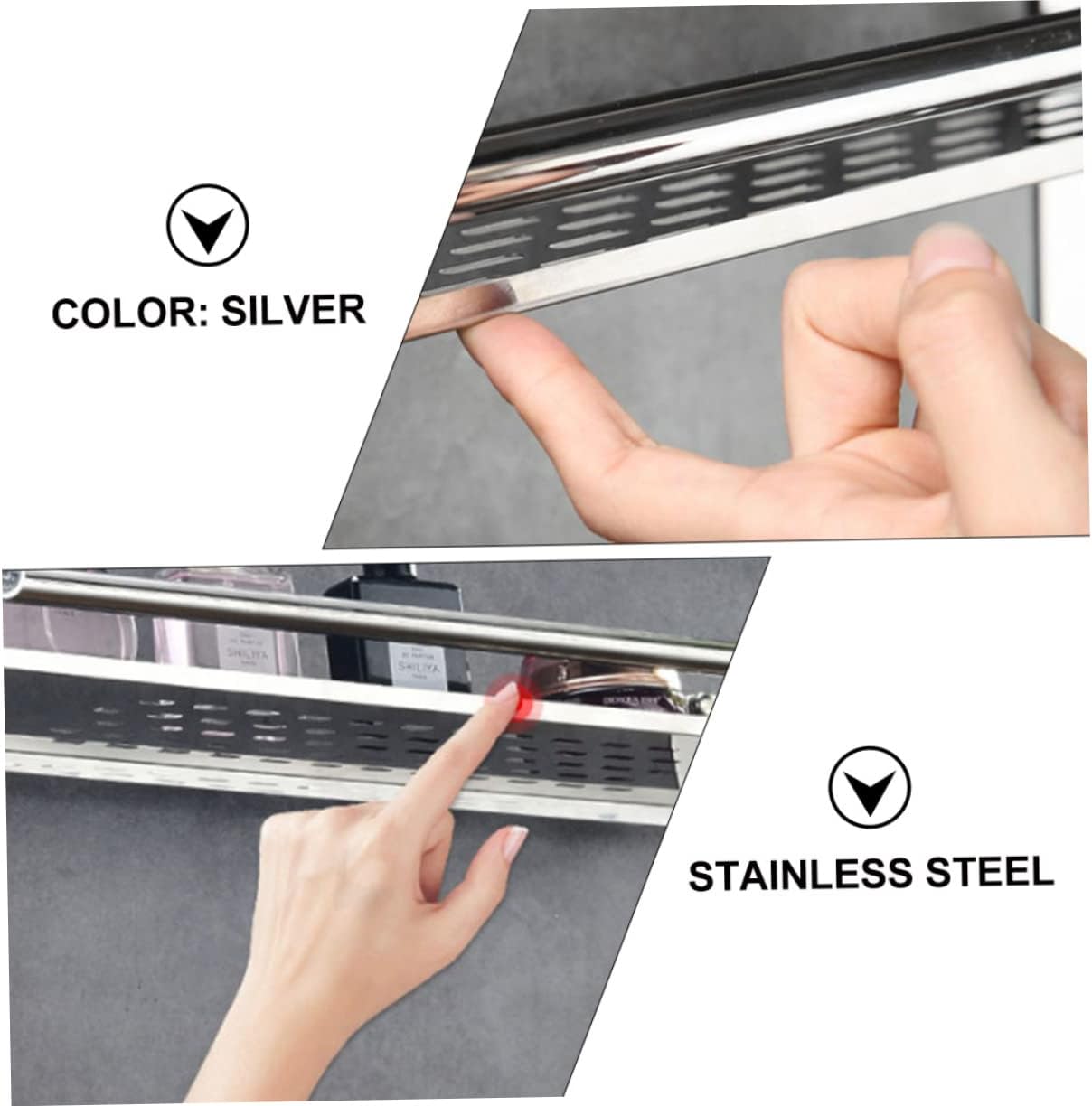 Unomor Shower Wall Storage Rack Stainless Steel