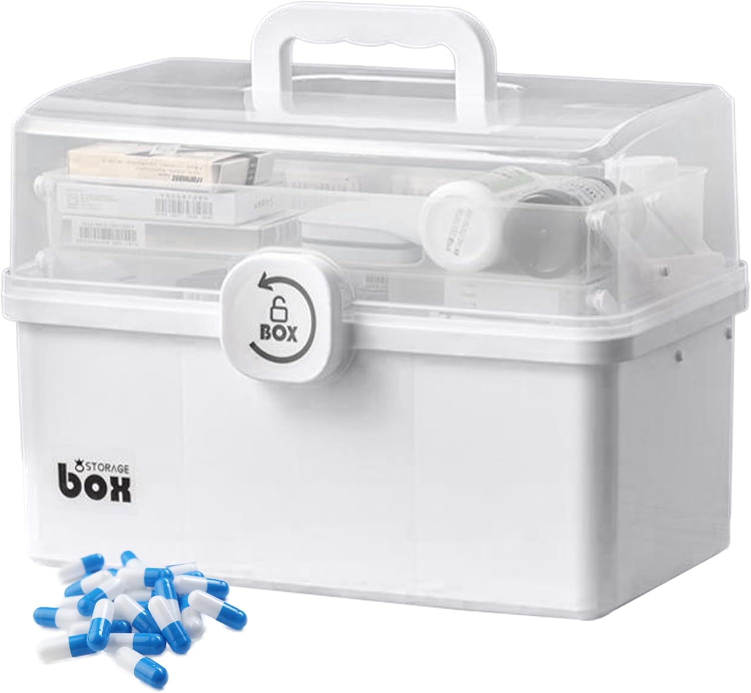 Muzrunq 3-Layer Medicine Cabinet Organizer with Handle