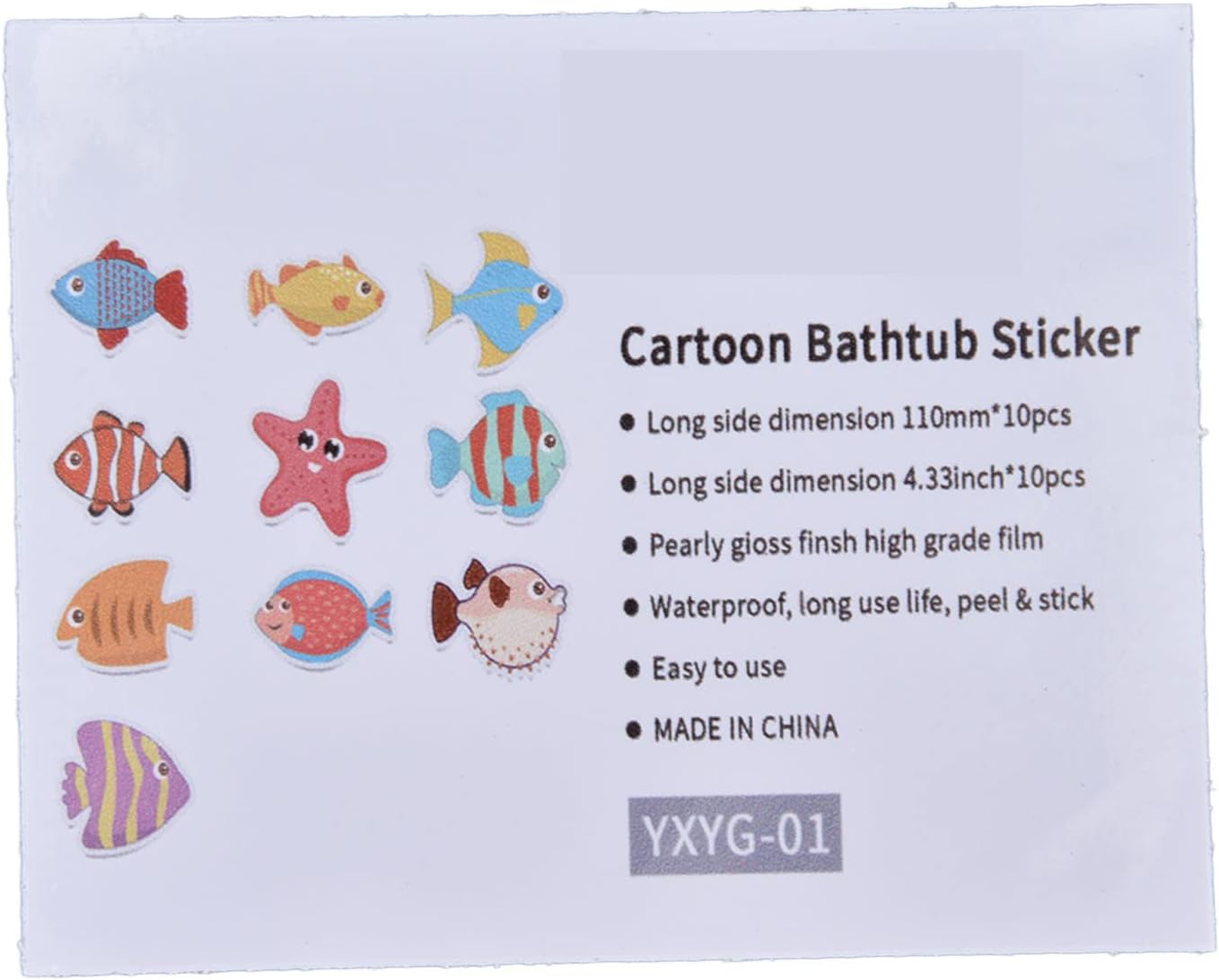 plplaaoo Non-Slip Bathtub Decals with Sea Creatures