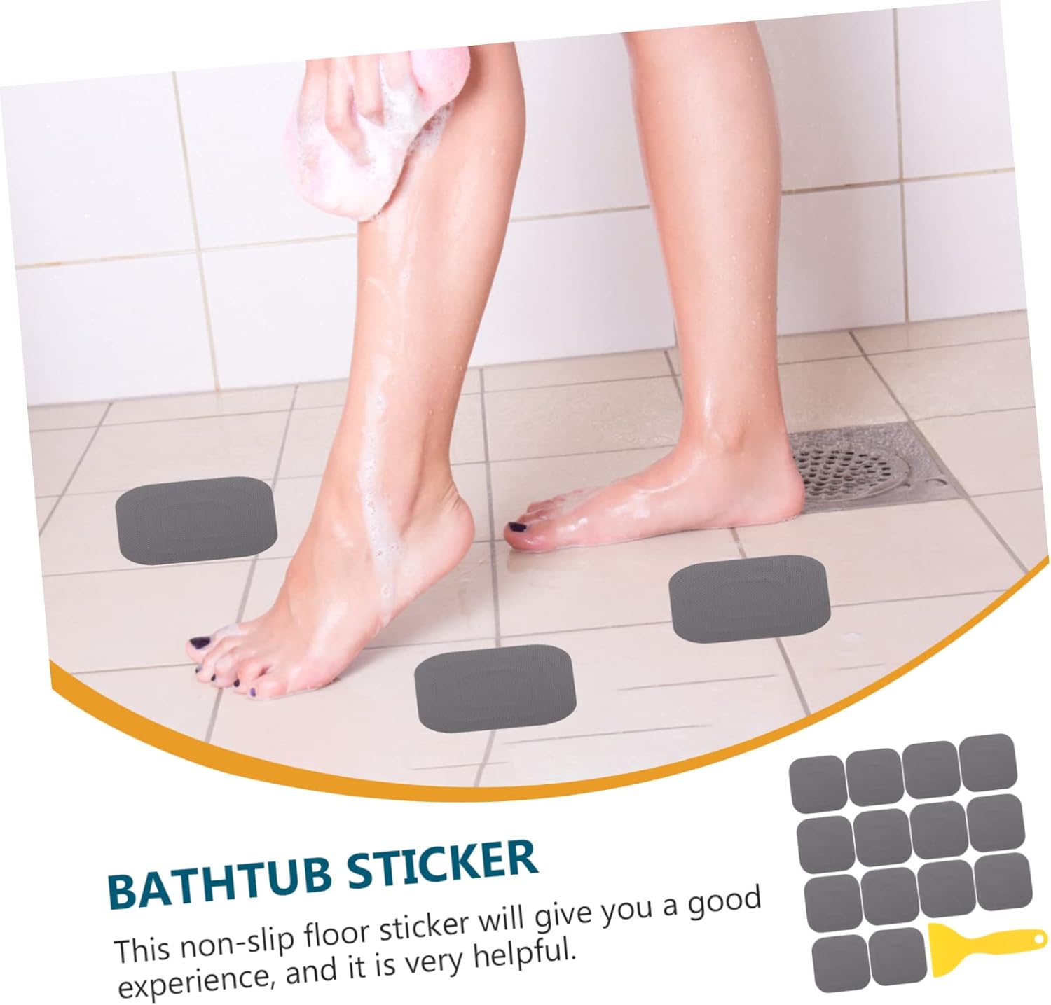 Cabilock 60 pcs Bathroom Non-Slip Stickers Safety Decals 1