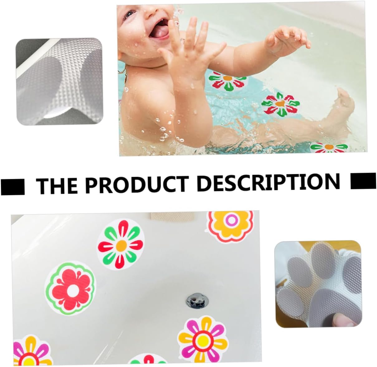 Ciieeo 12pcs Waterproof Cartoon Tile Stickers for Bath and Pool