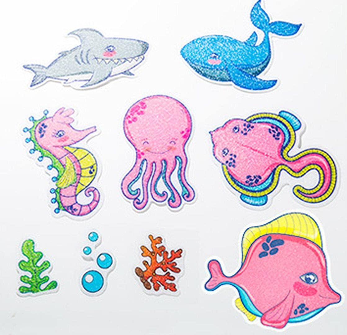 ChezMax Non-Slip Bath Stickers with Anti-Slip Cartoons