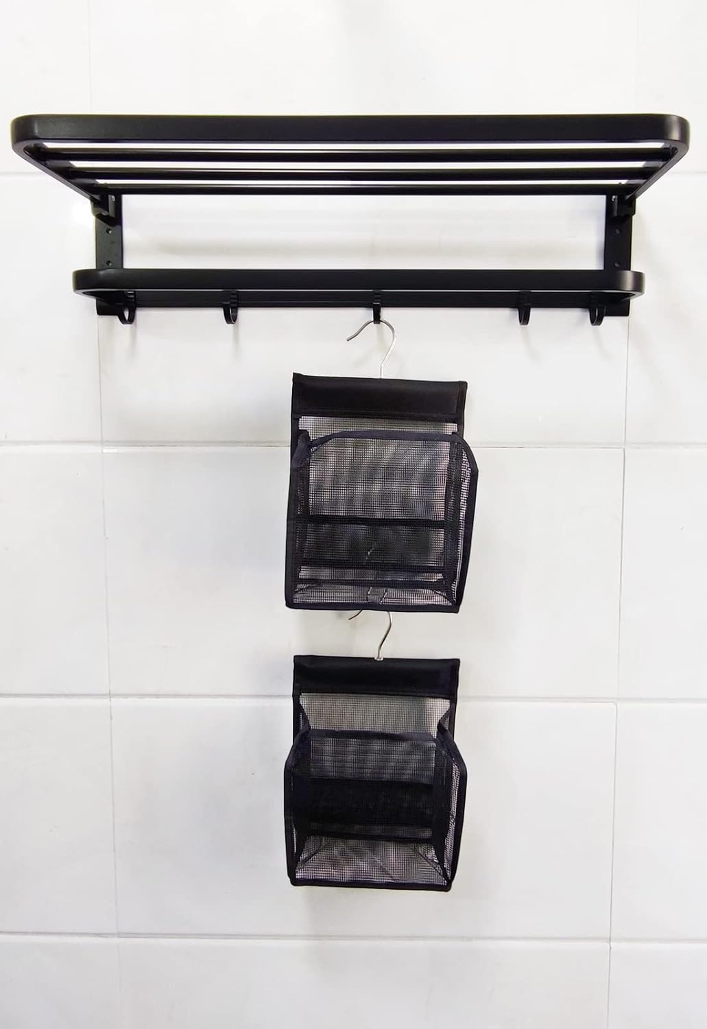 Hanging Mesh Bath Basket Organizer for College Dorms and Travel