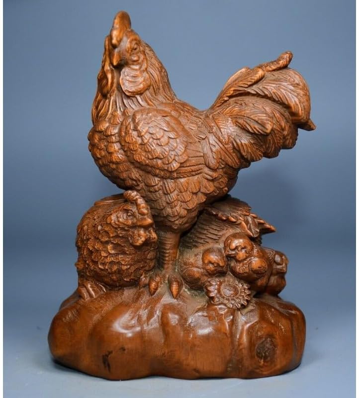 LimpaC Collection Boxwood Lovable Animal Cock Statue