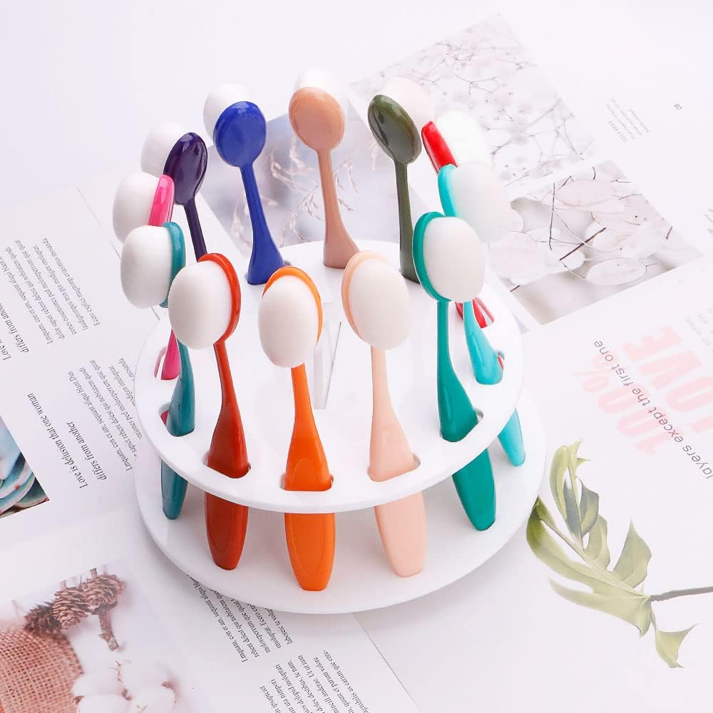 Yoseng 12 Hole Rotating Brush Holder for Ink Blending White