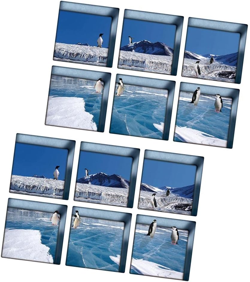 12pcs Penguin Bathtub Stickers - Fun Safe Bathroom Decals