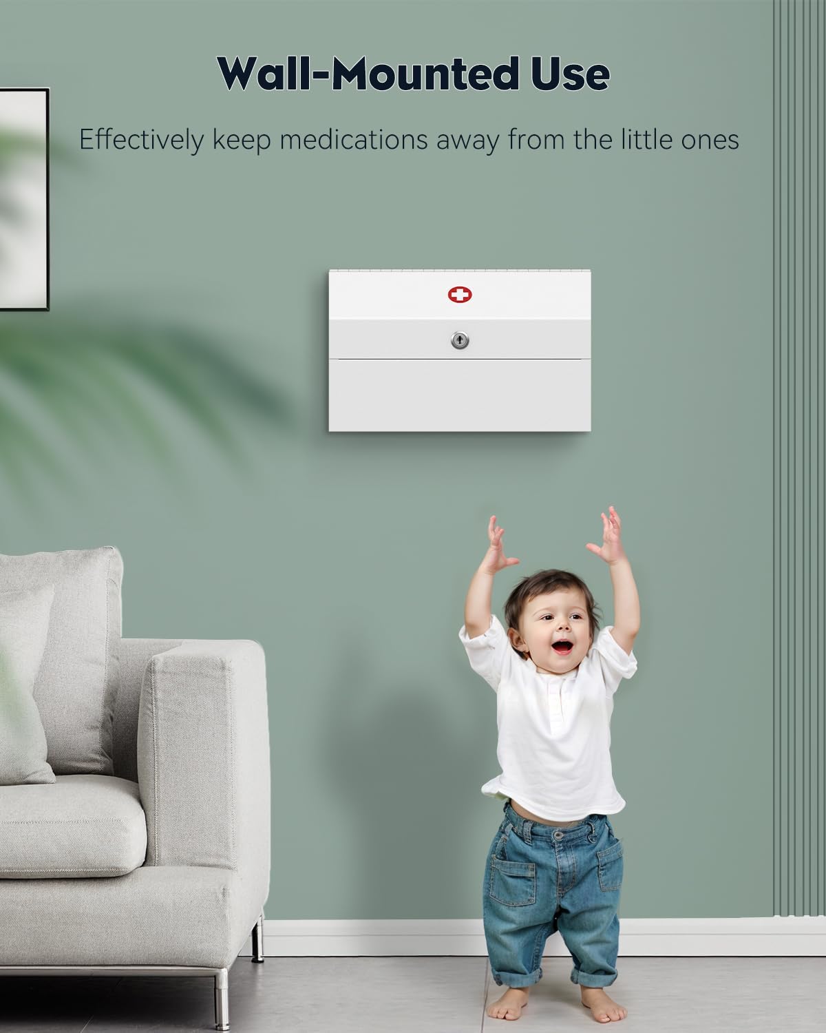 Uniclife Wall Medicine Cabinet with Key Lock 1
