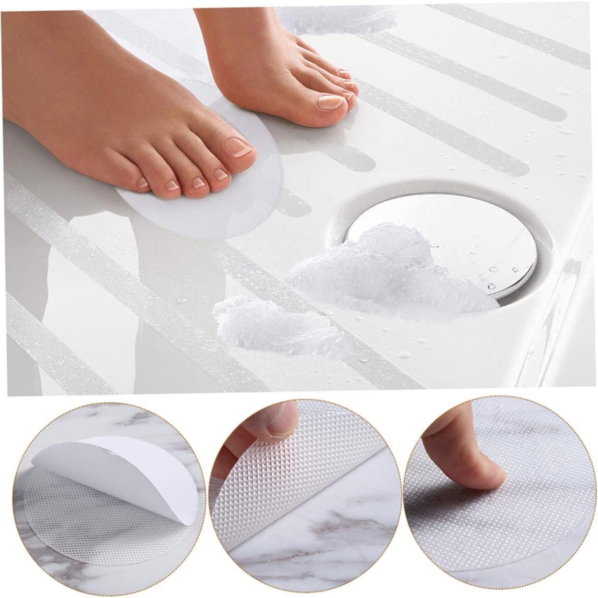 VOSAREA 36Pcs Round Peva Anti-Slip Bath Stickers