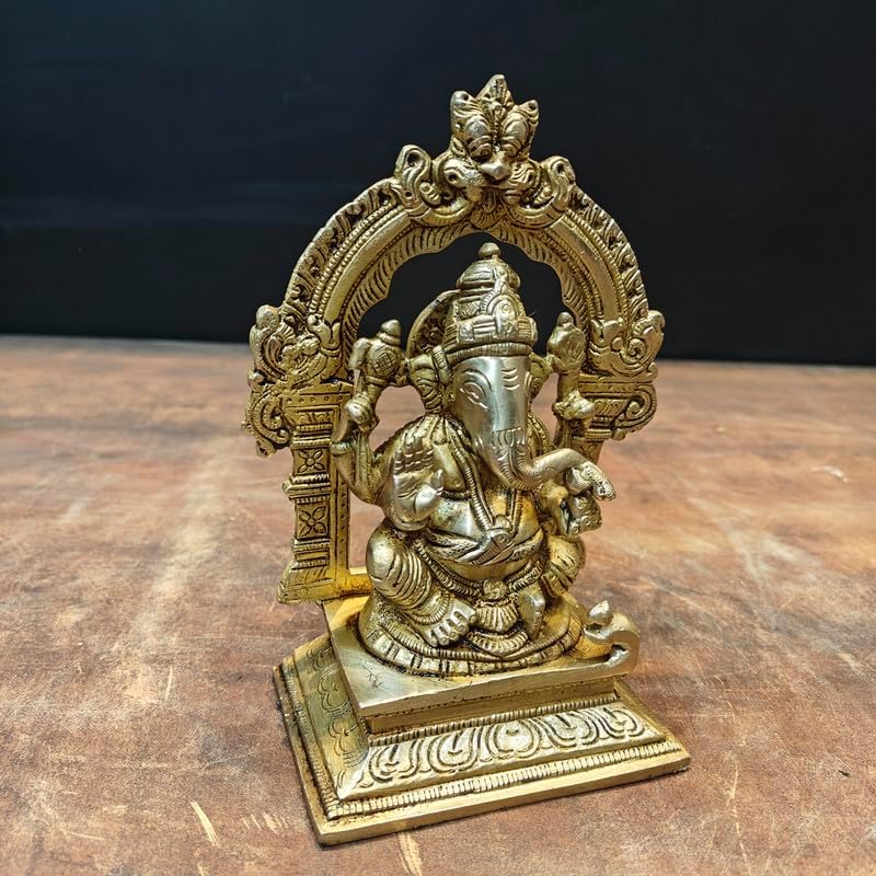 Statuestudio Brass Ganesha Statue for Home Temple and Diwali