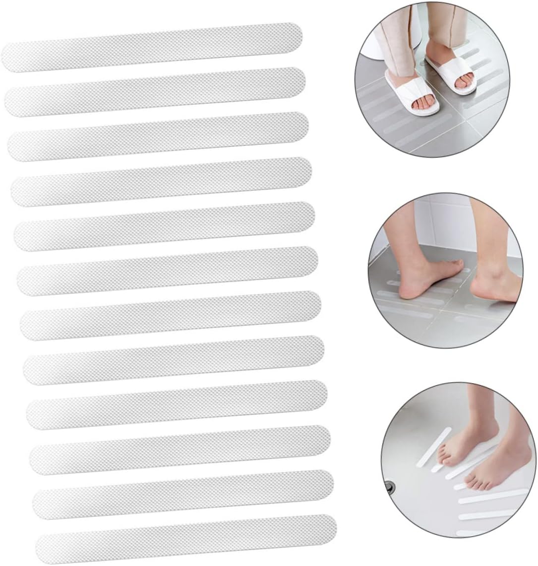Ciieeo 12pcs Transparent Bathtub Non Slip Stickers