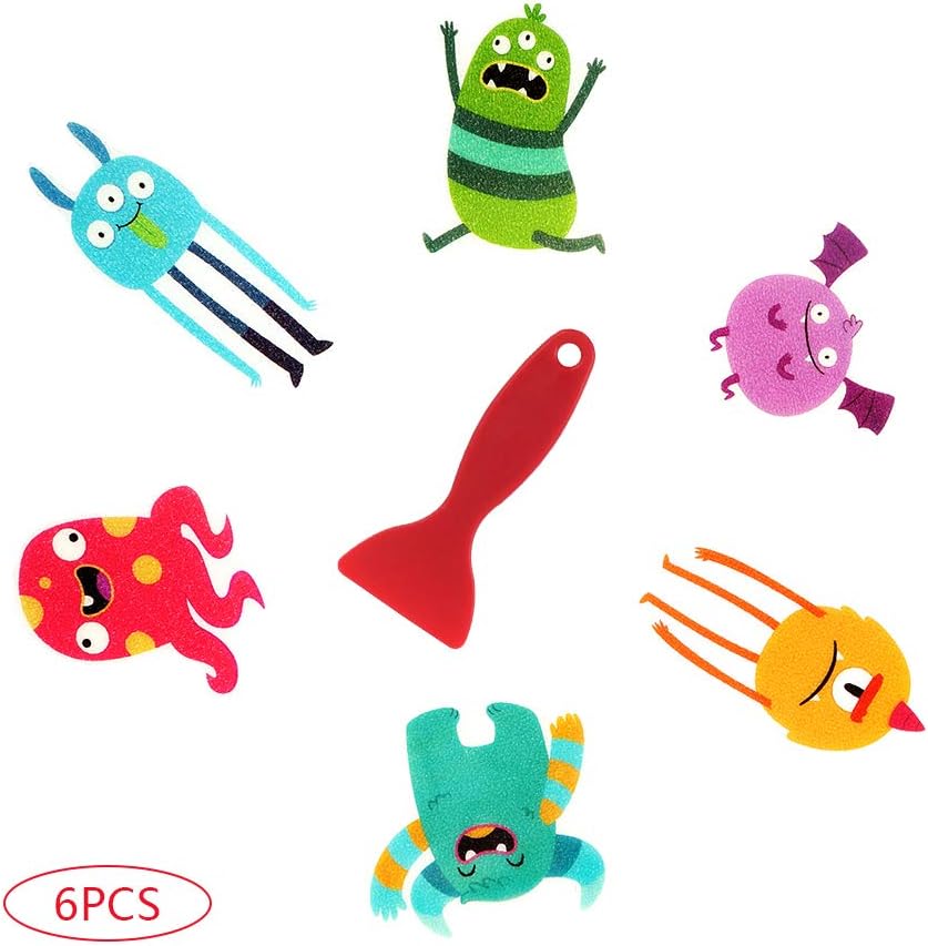 XURI Anti-Slip Bathtub Monster Sticker 6PCS