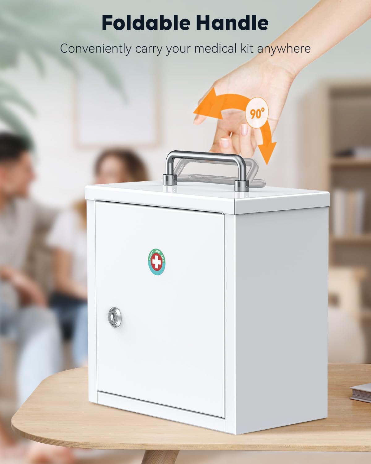 Uniclife Wall Medicine Cabinet with Key Lock