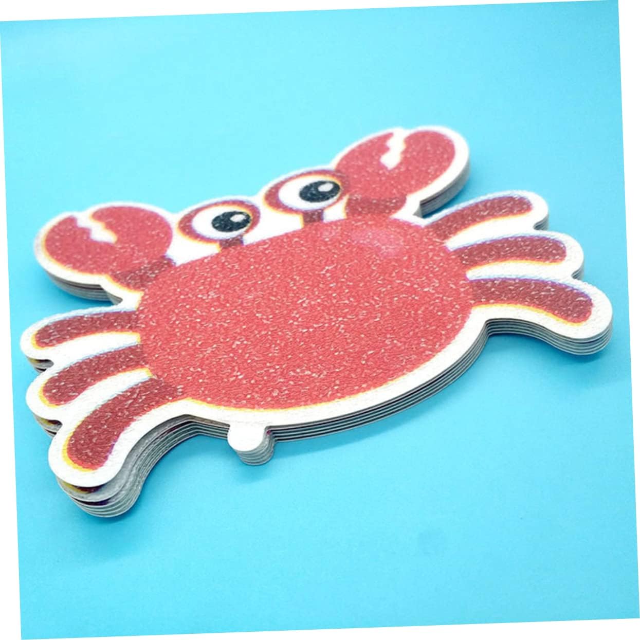 Ciieeo 5 Pack Non-Slip Bath Tub Stickers with Cartoon Crab Design