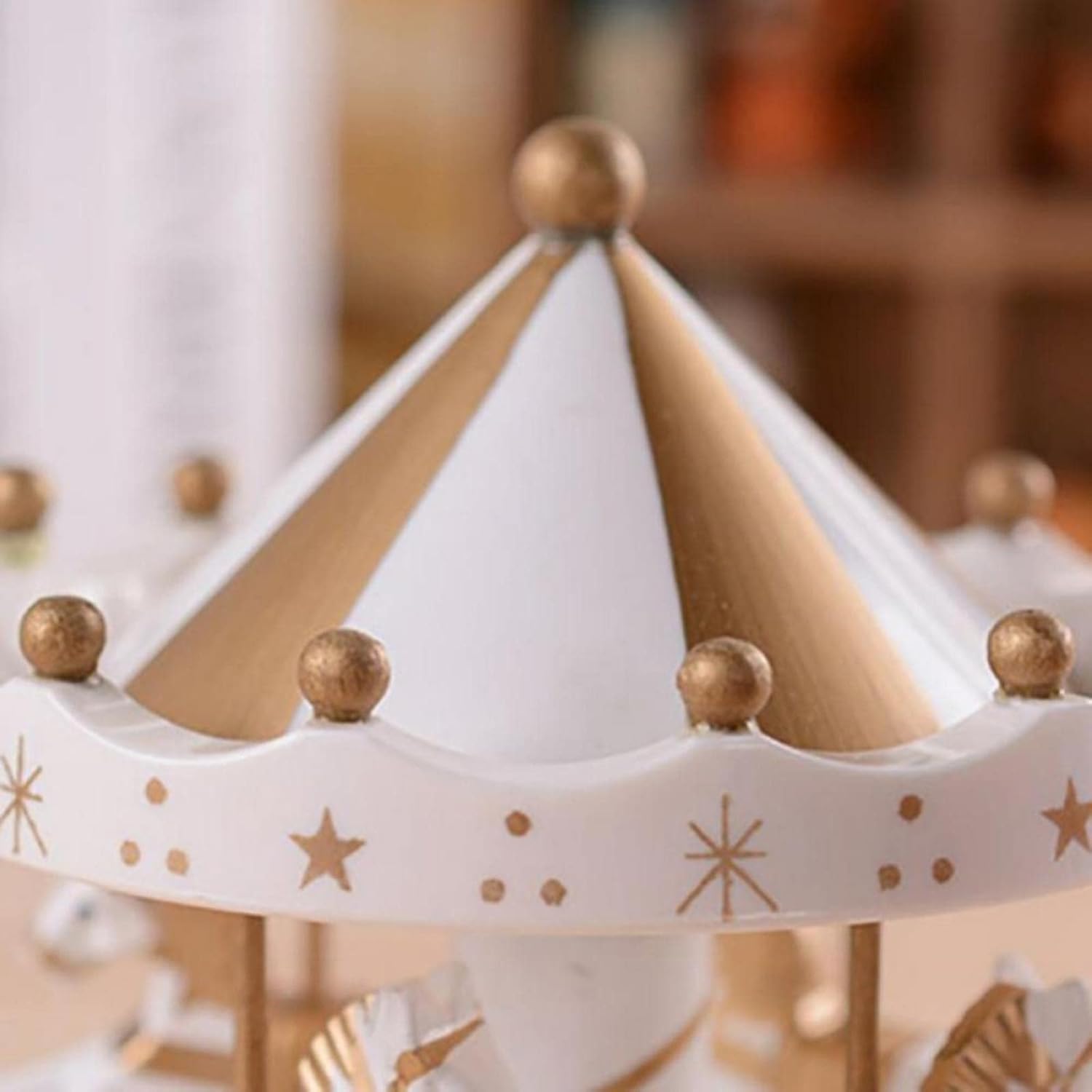 Merry-Go-Round Music Box Sculpture for Home Decor