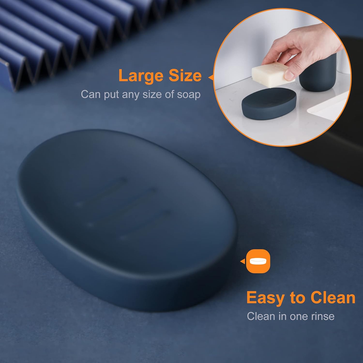 Hoomtaook 4-Piece Ceramic Bathroom Accessory Set 1