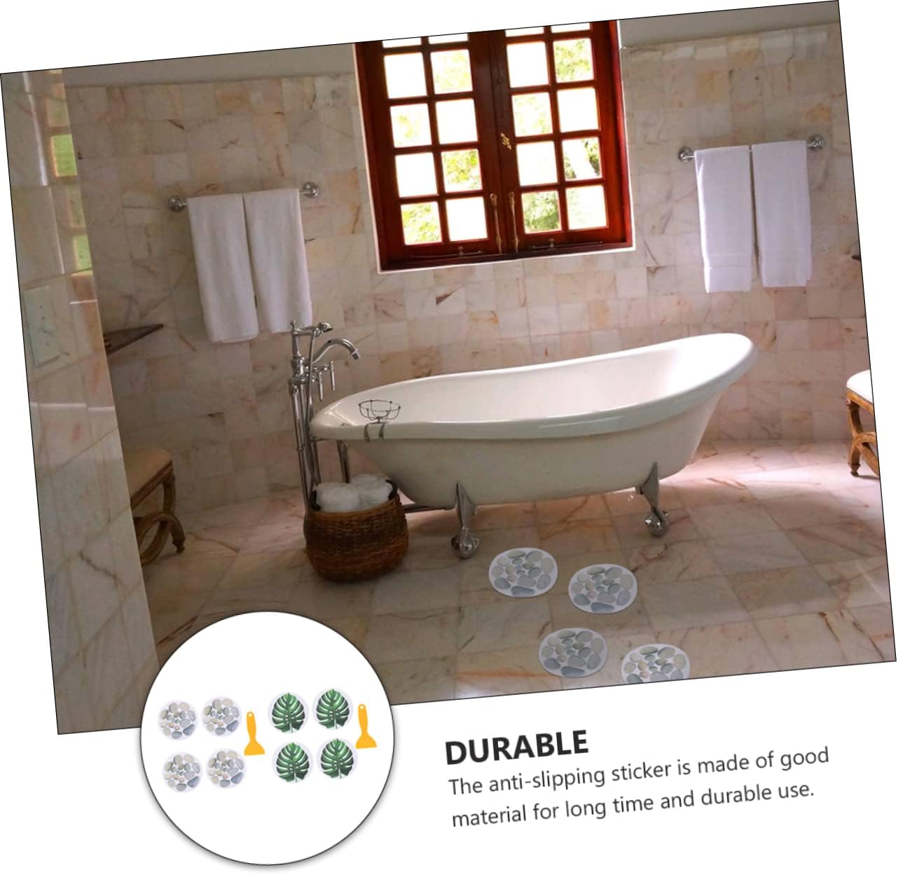 Ciieeo Bath Tub Slip Stickers 8 Pack Anti-Slip Decals
