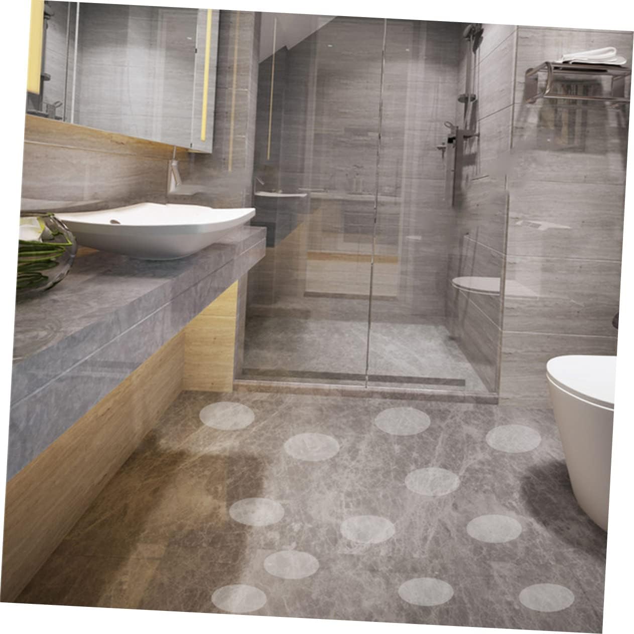 VOSAREA 36Pcs Round Peva Anti-Slip Bath Stickers