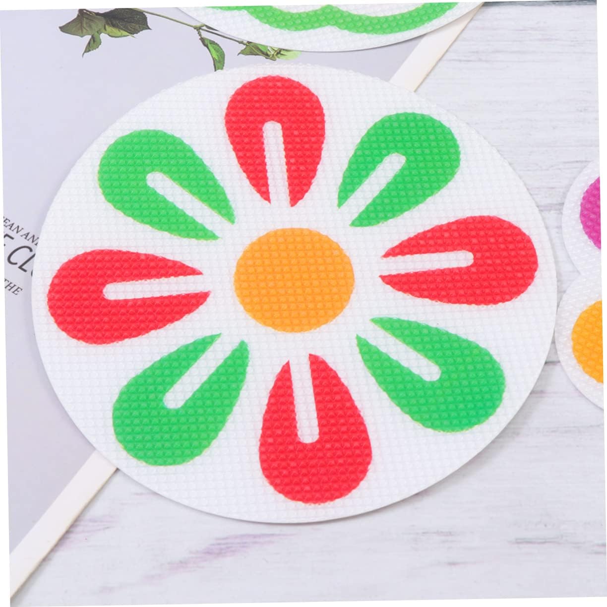 8Pcs Flower Design Non-Slip Bathtub Stickers
