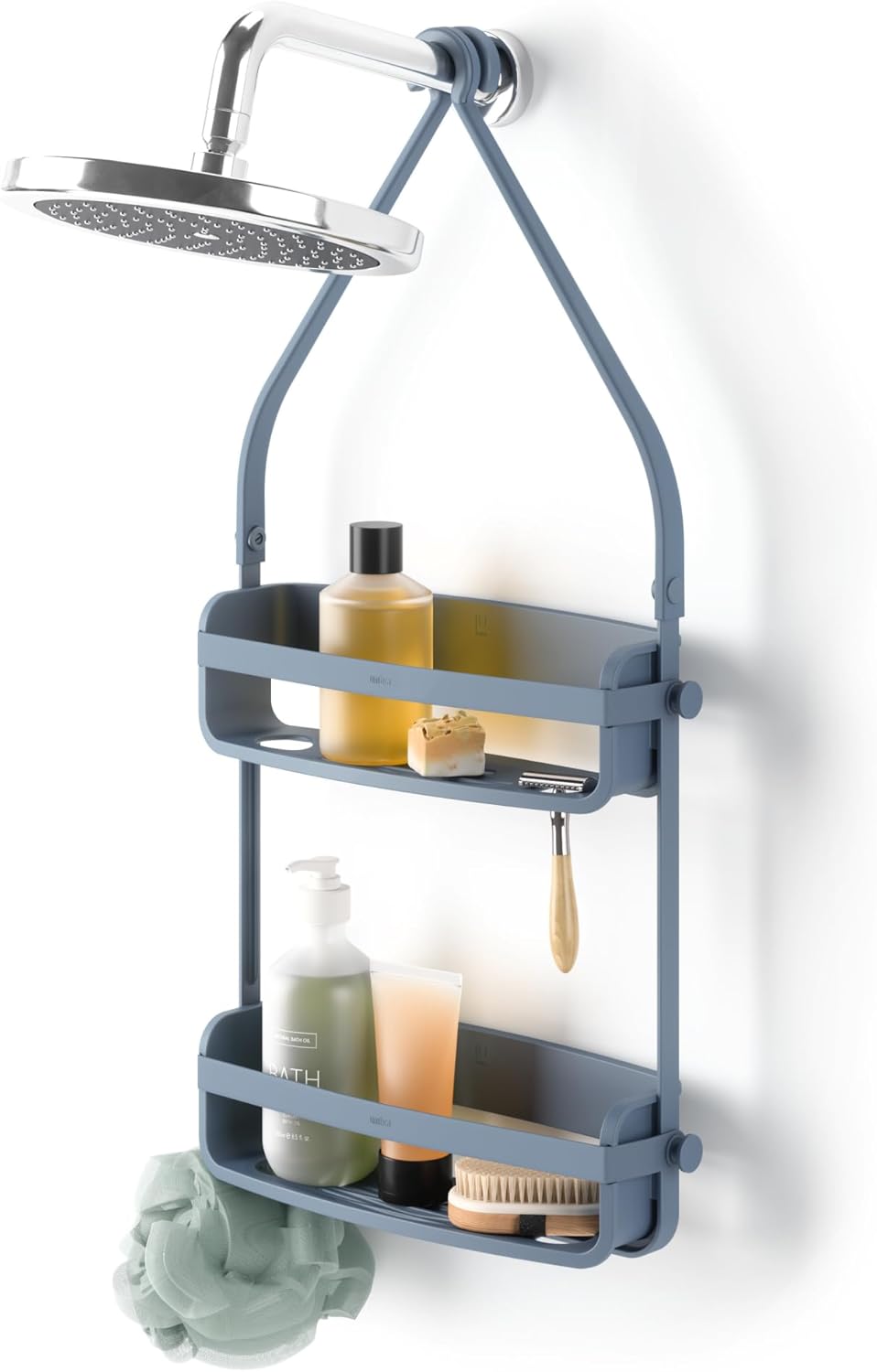 Umbra Flex Shower Caddy Slate Blue 1