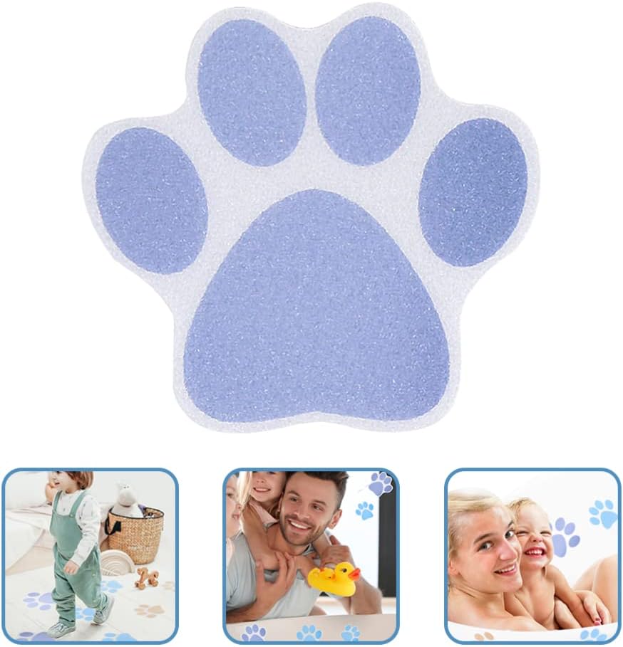 iplusmile Non-Slip Paw Print Bathtub Stickers 10pcs 1
