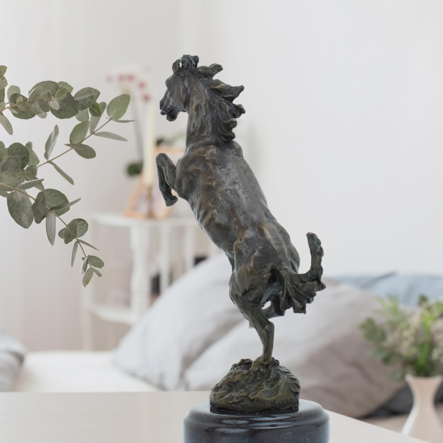 YouFine Bronze Rearing Horse Statue - 126 Inch Equestrian Decor
