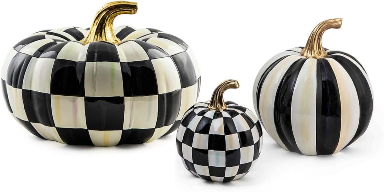 Mackenzie-Childs Courtly Pumpkins Set of 3