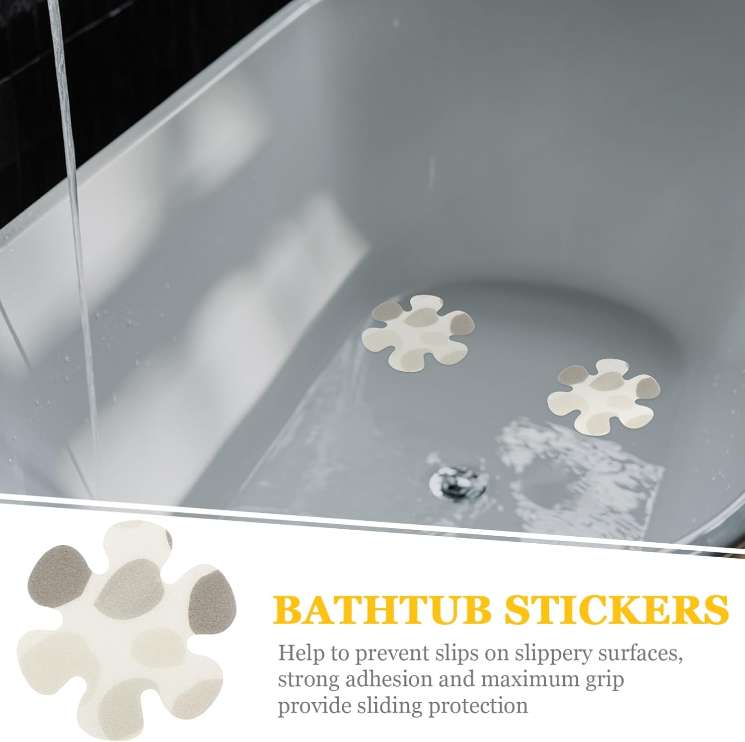 1Set Flower Shape Non-Slip Bathroom Stickers