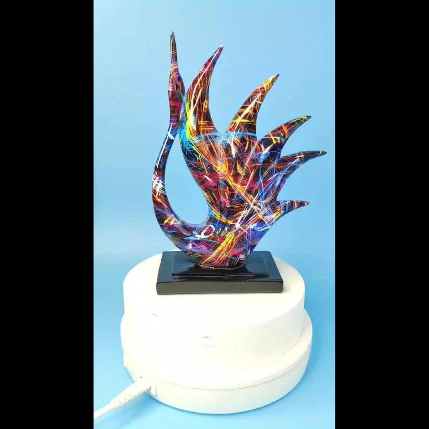 Yema Abstract Swan Figurine - Resin Art Decor