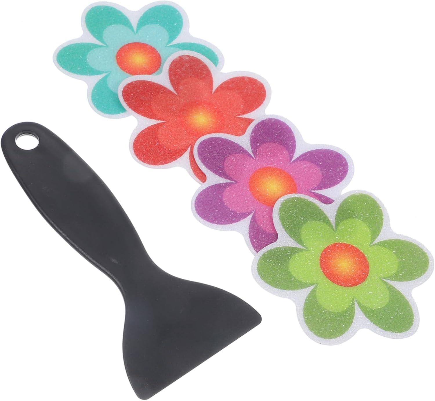 ABOOFAN 4Pcs Non Slip Bathtub Stickers with Flower Design
