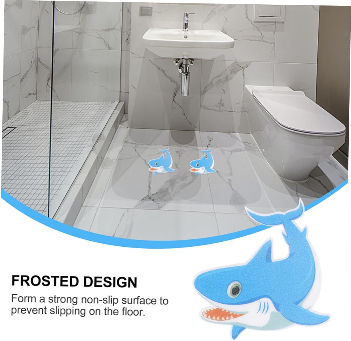 Ciieeo Non-Slip Waterproof Bathtub Stickers with Cartoon Design
