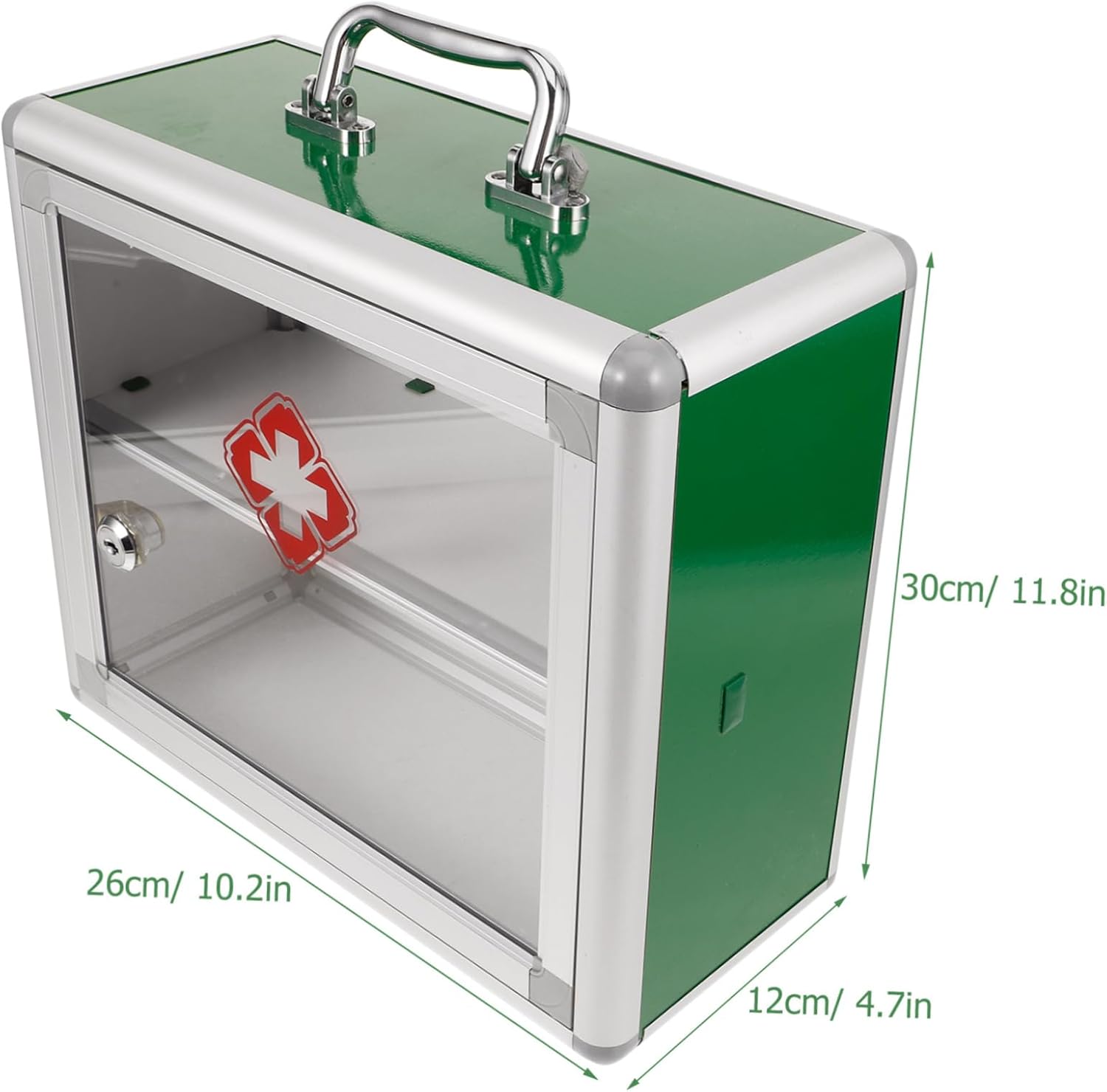 Alipis Transparent Wall Mount First Aid Cabinet