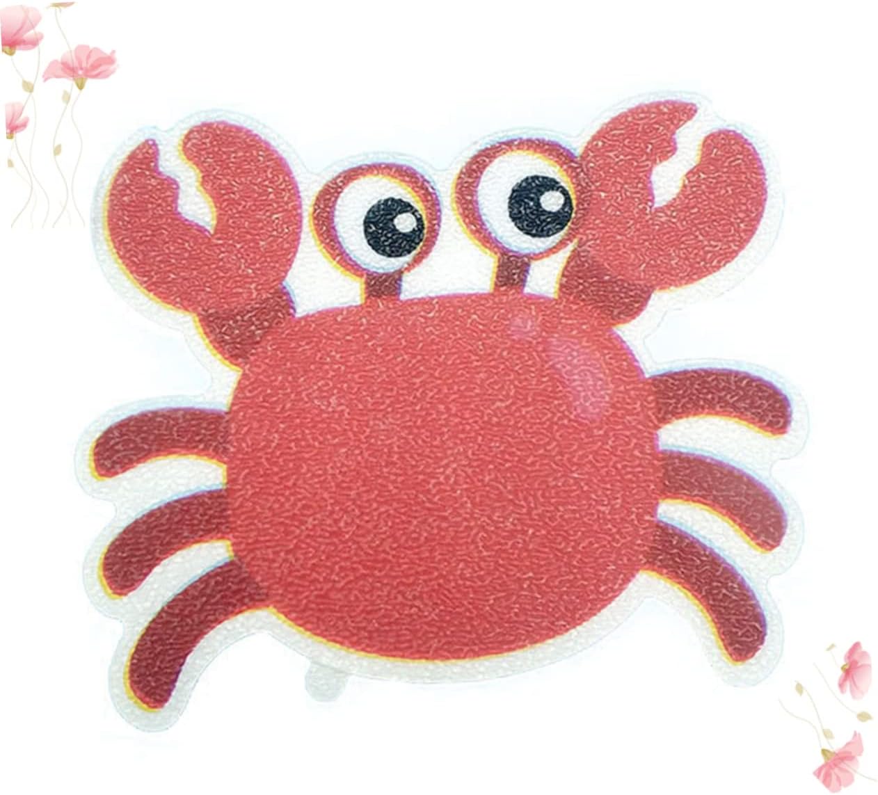 Ciieeo 5 Pack Non-Slip Bath Tub Stickers with Cartoon Crab Design