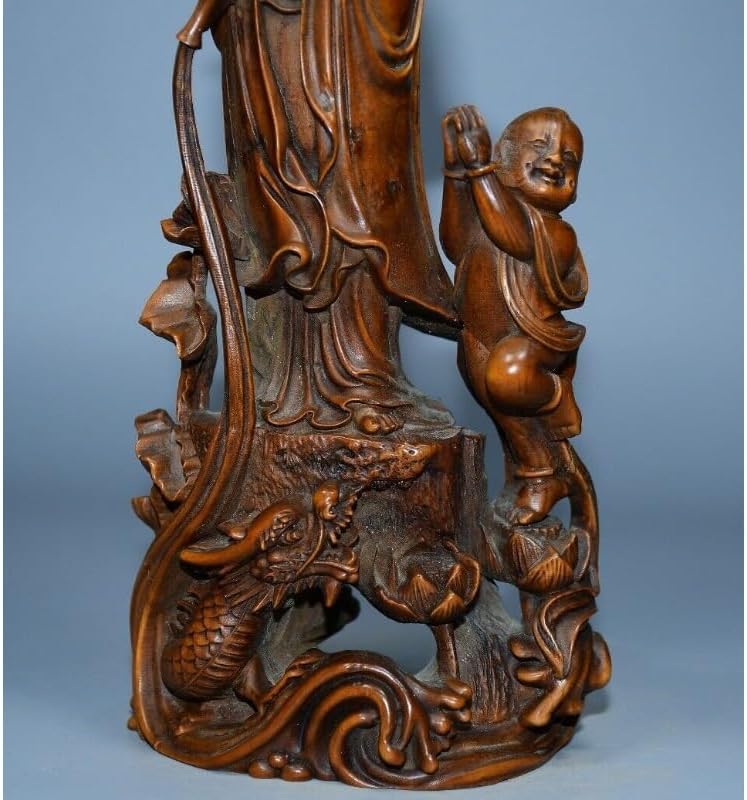 LimpaC Collection Mini Boxwood Kwan-Yin Statue