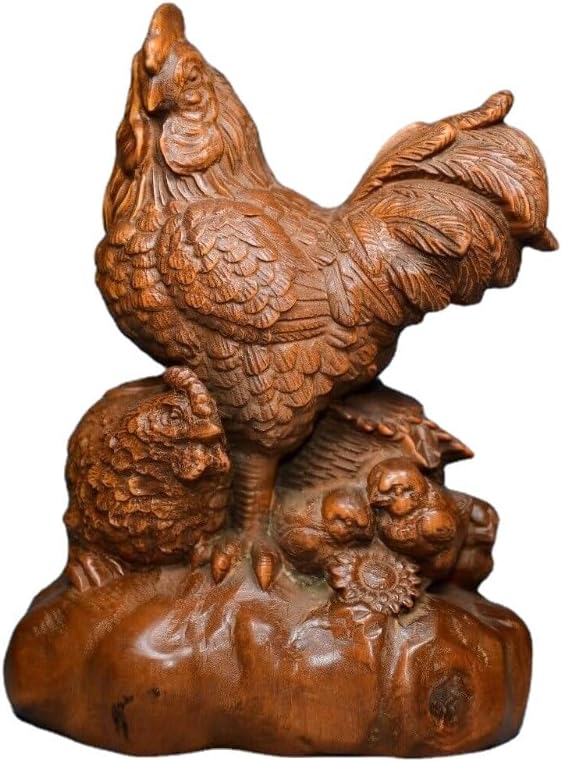 LimpaC Collection Boxwood Lovable Animal Cock Statue