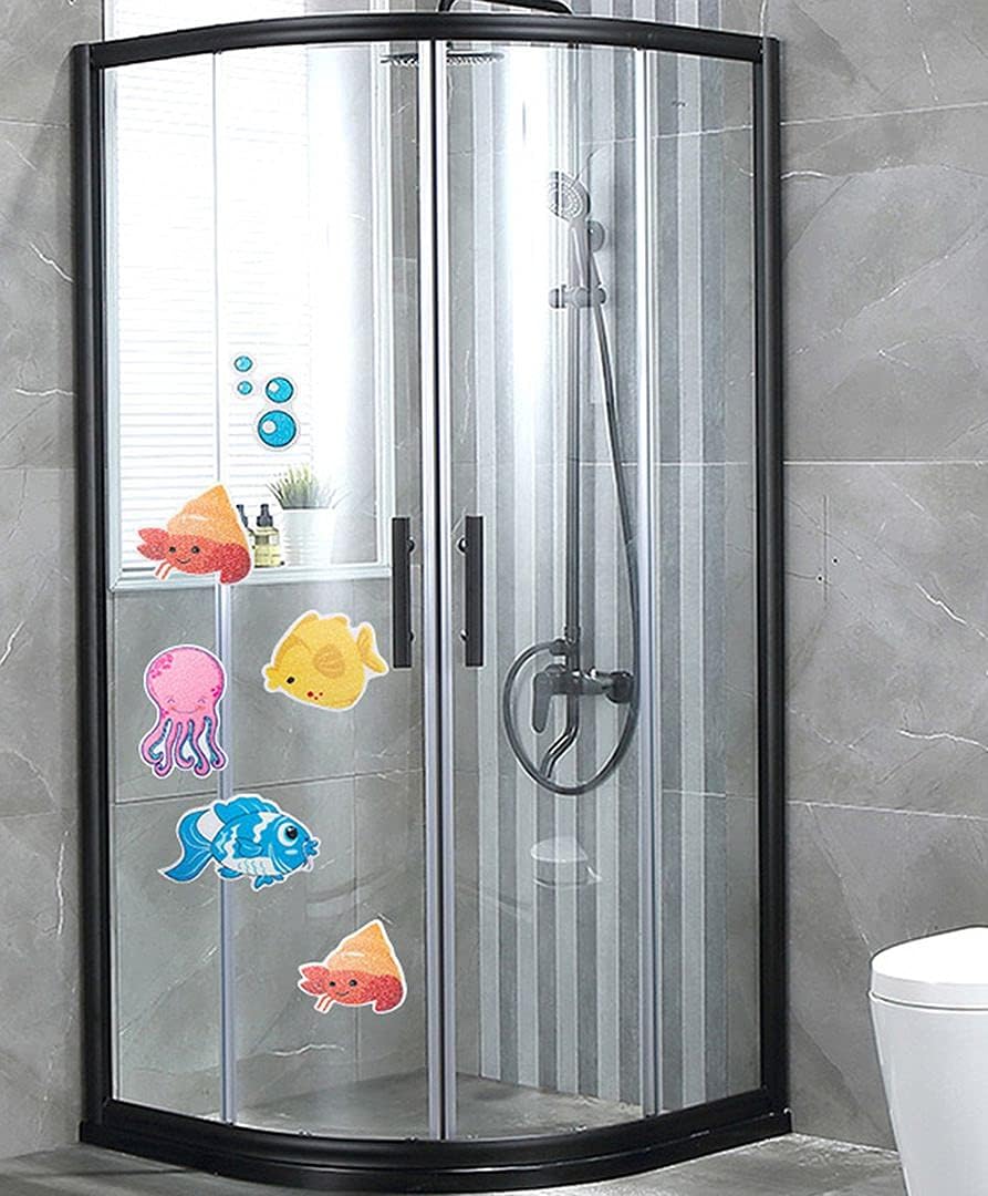 ChezMax Non-Slip Bath Stickers with Anti-Slip Cartoons