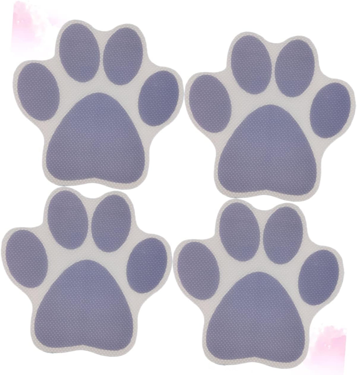 4pcs Cartoon Dog Footprint Bath Stickers - Anti-Slip Decals for Kids
