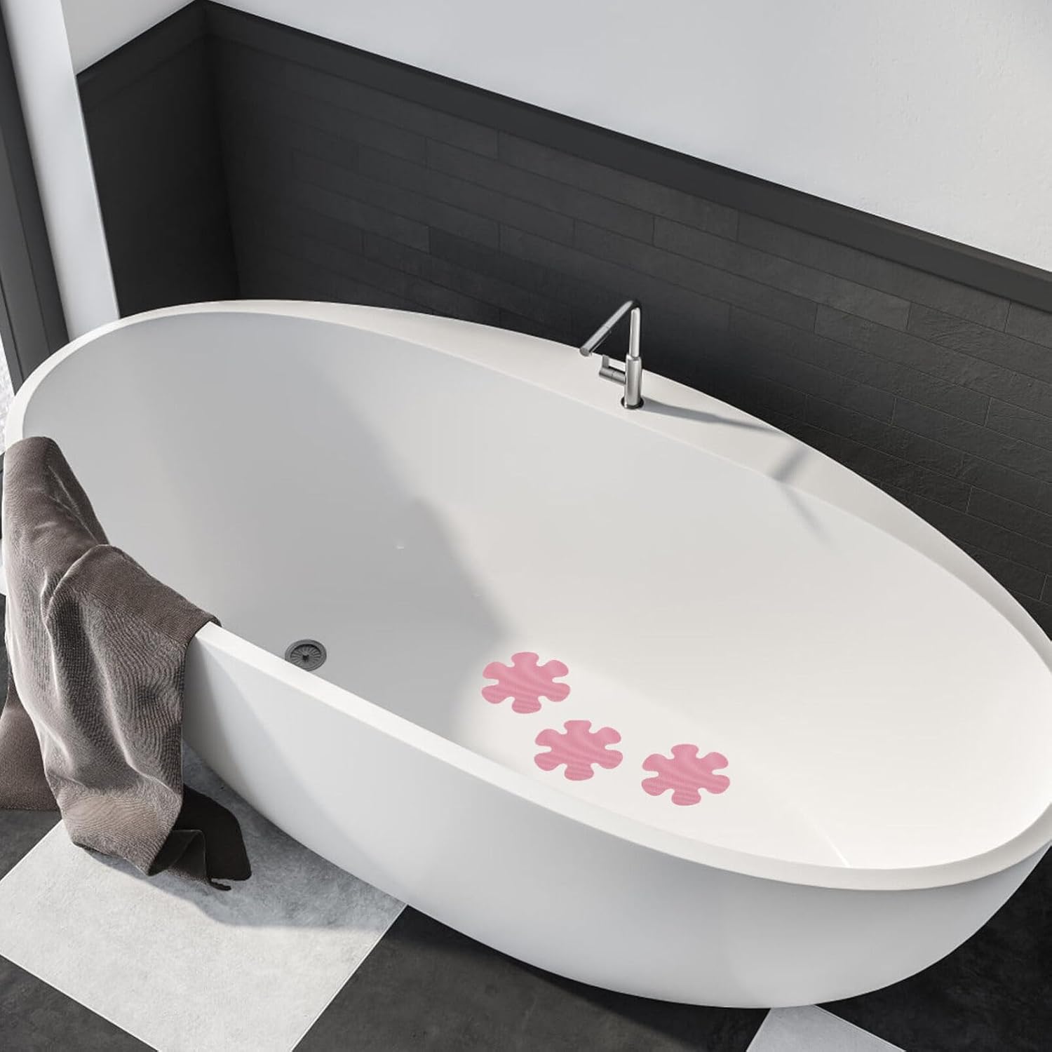 HOLIDYOYO Non-Slip Flower Bathtub Stickers 20pcs