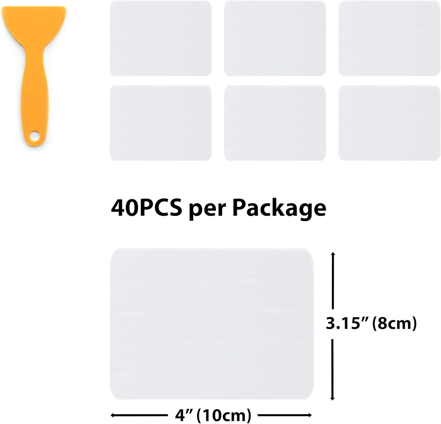 40PCS Non-Slip Bathtub Stickers with Scraper