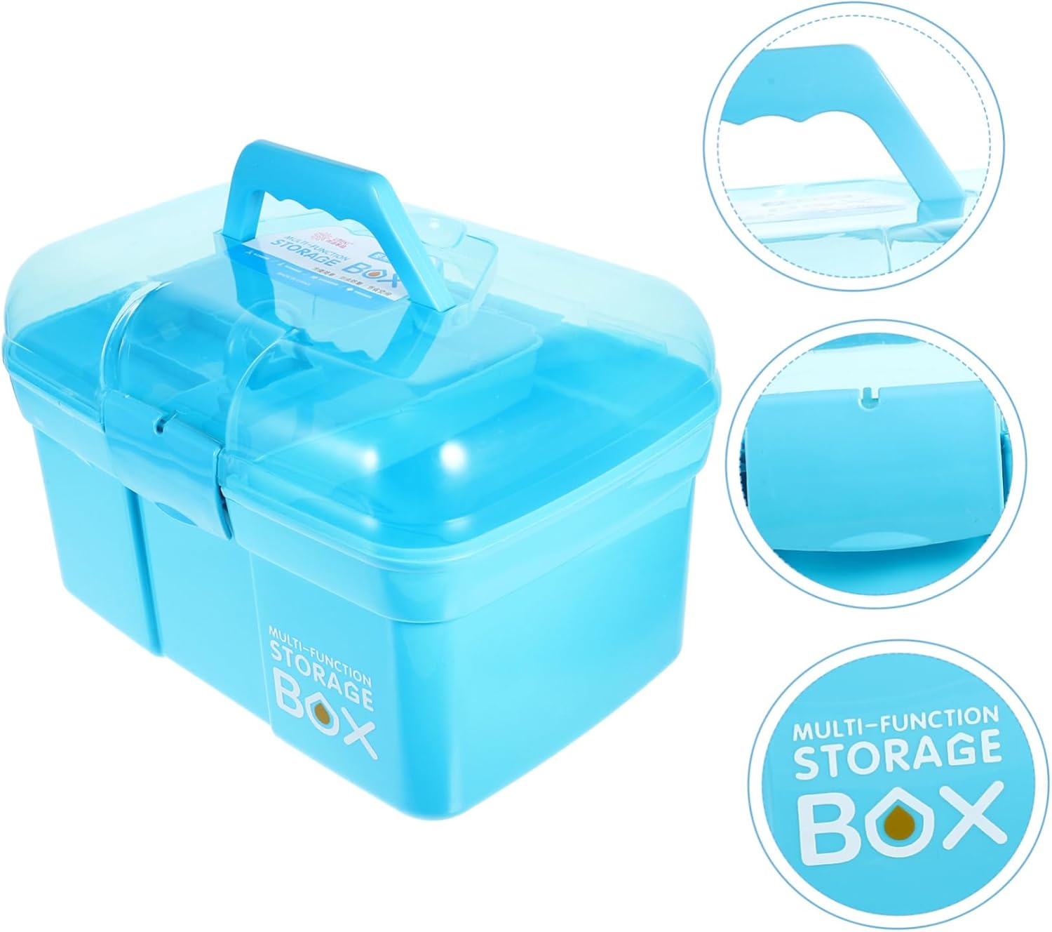 Vaguelly Portable Medicine Cabinet with Handle for Home Travel